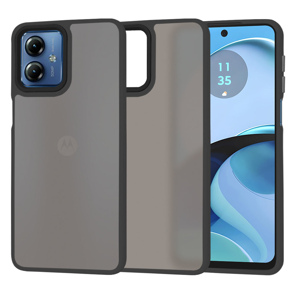 Cover til Motorola Moto G14, Techsuit, HaloFrost, Sort