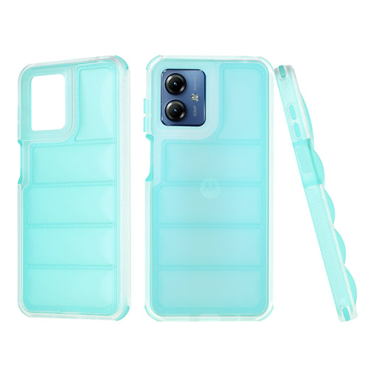 Cover til Motorola Moto G14, Techsuit, Wave Shield, Turkis