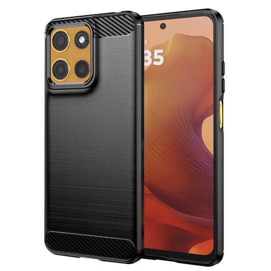 Cover til Motorola Moto G15 / G15 Power, Techsuit, Carbon, Sort