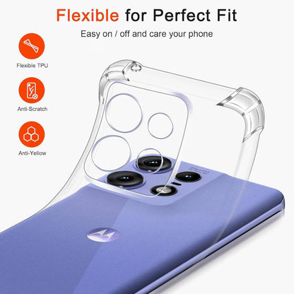 Cover til Motorola Moto G15 / G15 Power, Techsuit, Stødabsorberende Klar, Transparent