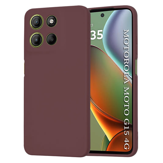 Cover til Motorola Moto G15 / G15 Power, Techsuit, SoftFlex, Vinrød