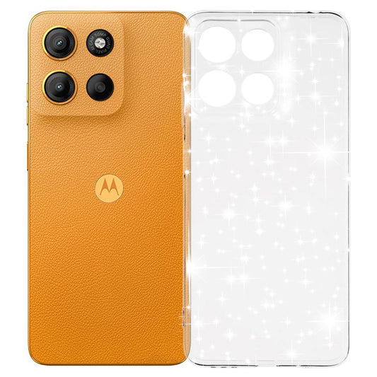 Cover til Motorola Moto G15 / G15 Power, Techsuit, SparkleSkin, Transparent