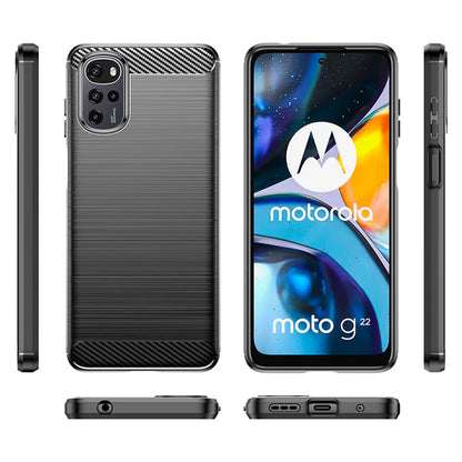 Cover til Motorola Moto G22, Techsuit, Carbon, Sort