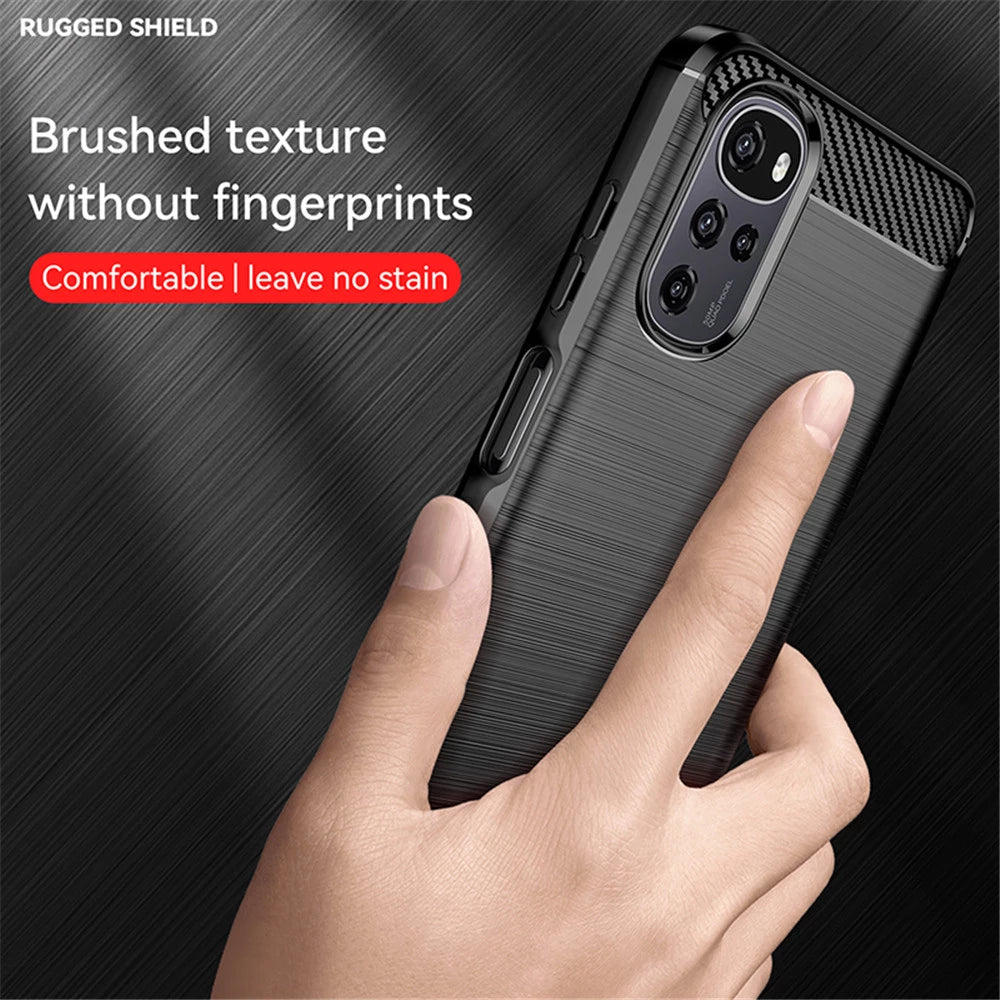 Cover til Motorola Moto G22, Techsuit, Carbon, Sort