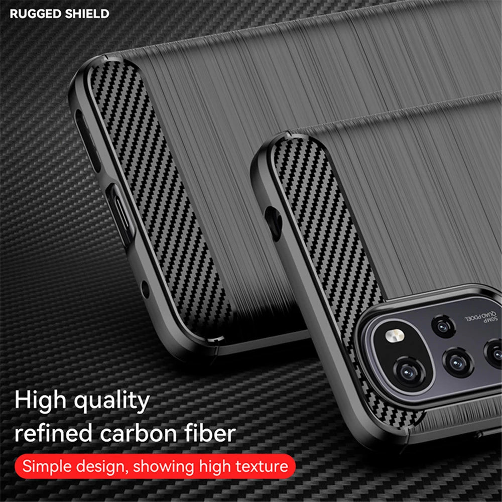 Cover til Motorola Moto G22, Techsuit, Carbon, Sort