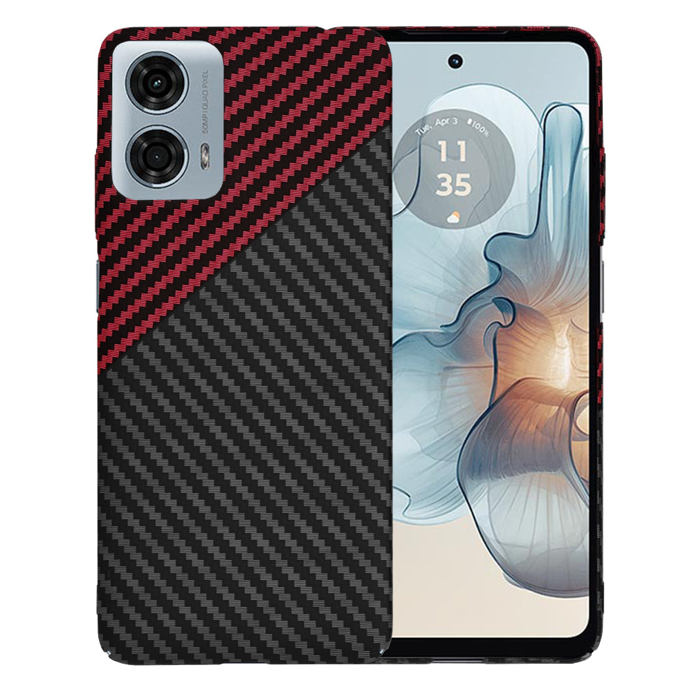 Cover til Motorola Moto G24 Power, Techsuit, Carbonite FiberShell, Sort Rød
