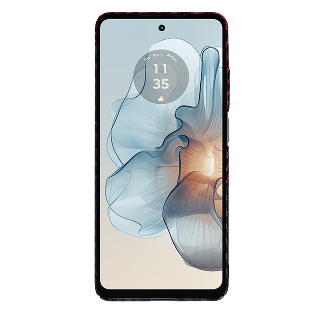 Cover til Motorola Moto G24 Power, Techsuit, Carbonite FiberShell, Sort Rød