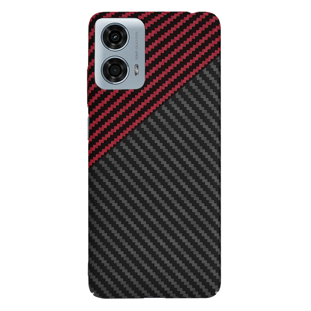 Cover til Motorola Moto G24 Power, Techsuit, Carbonite FiberShell, Sort Rød