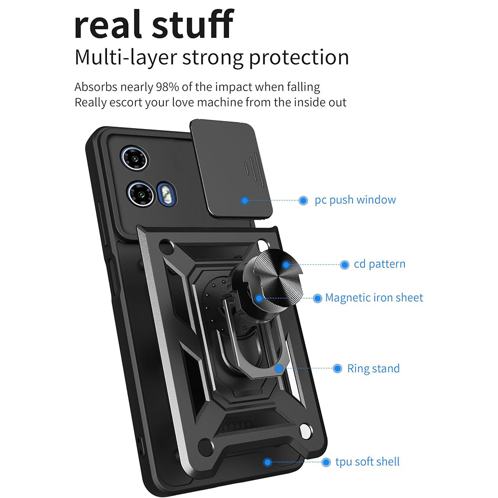 Cover til Motorola Moto G31 / G41, Techsuit, CamShield, Sort