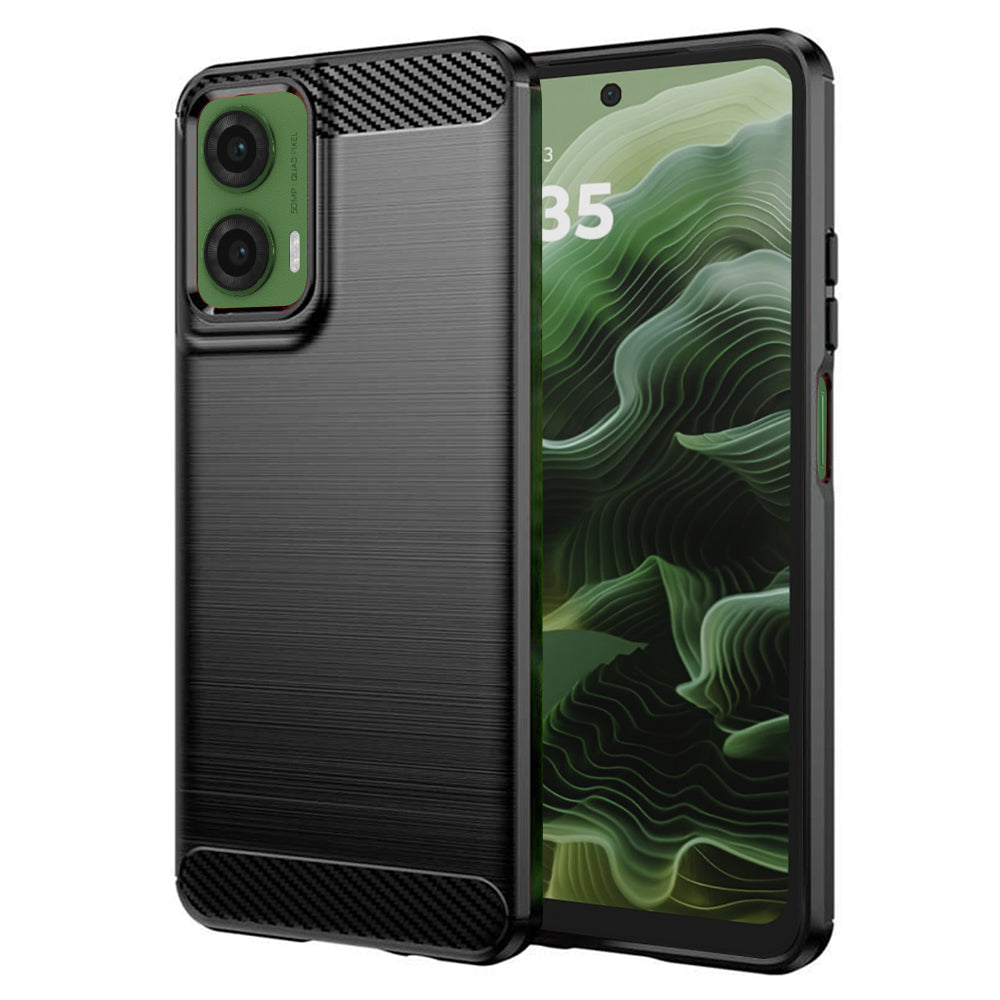 Cover til Motorola Moto G35, Techsuit, Carbon, Sort