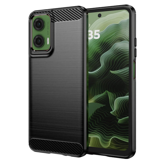 Cover til Motorola Moto G35, Techsuit, Carbon, Sort