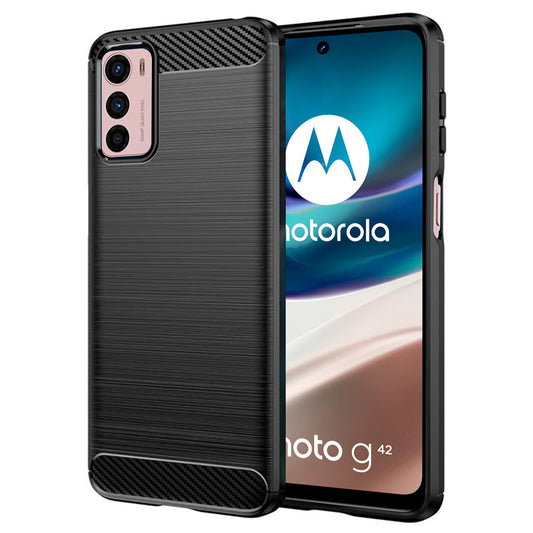 Cover til Motorola Moto G42, Techsuit, Carbon, Sort