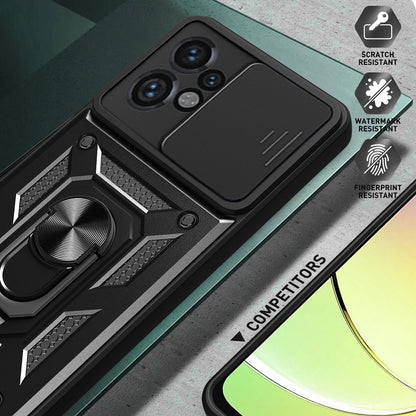 Cover til Motorola Moto G45 / G34, Techsuit, CamShield, Sort