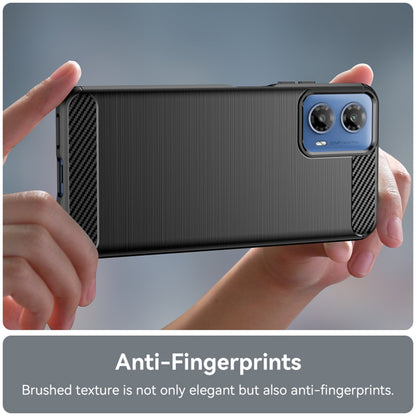 Cover til Motorola Moto G45 / G34, Techsuit, Carbon, Sort