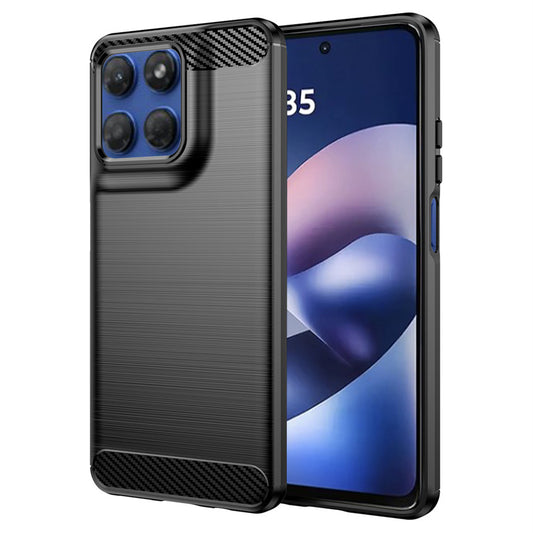 Cover til Motorola Moto G47 / G37 Power / G37 / G67 Power / G57 Power, Techsuit, Carbon, Sort