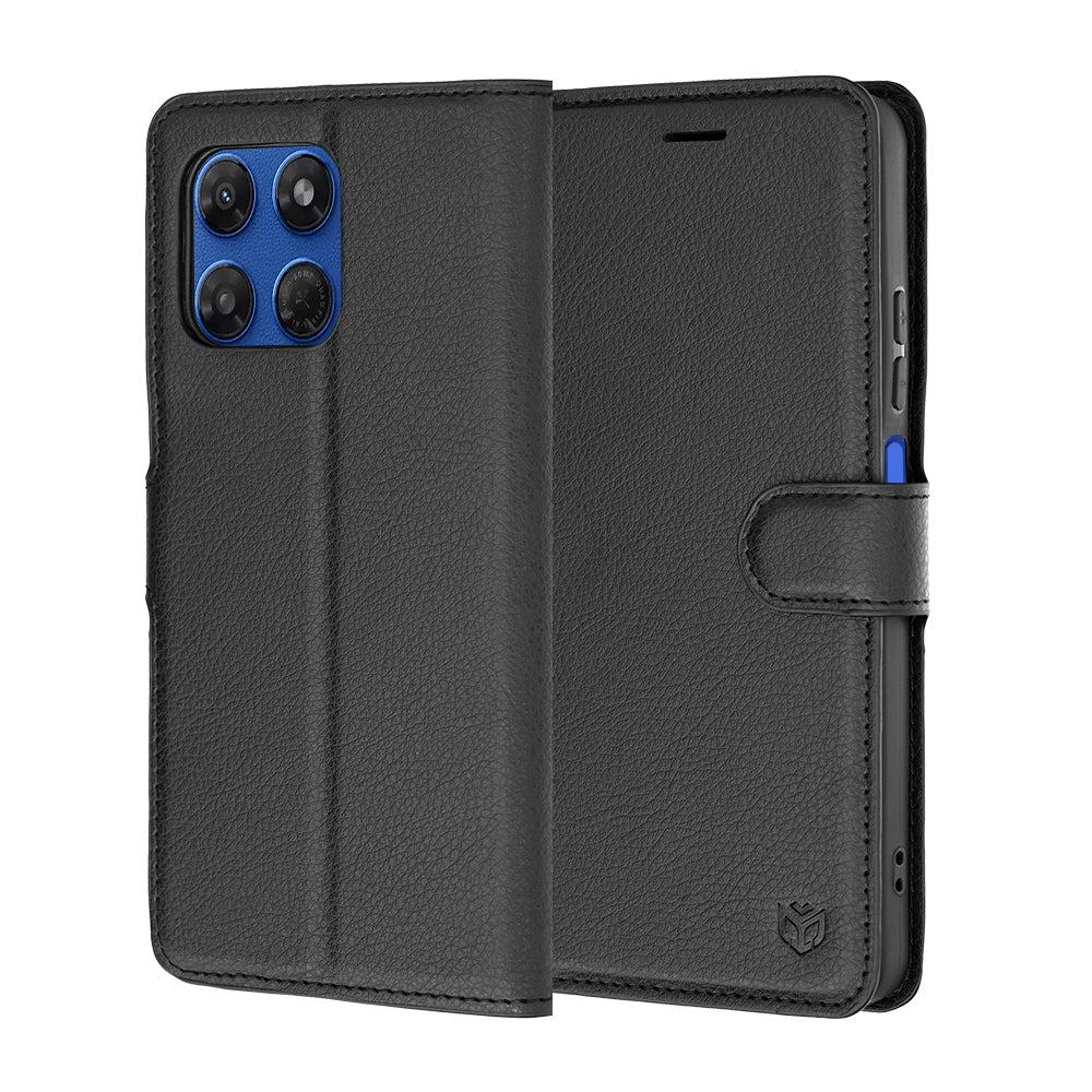 Cover til Motorola Moto G47 / G37 Power / G37, Techsuit, Læder Folio, Sort
