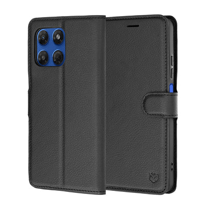 Cover til Motorola Moto G47 / G37 Power / G37, Techsuit, Læder Folio, Sort