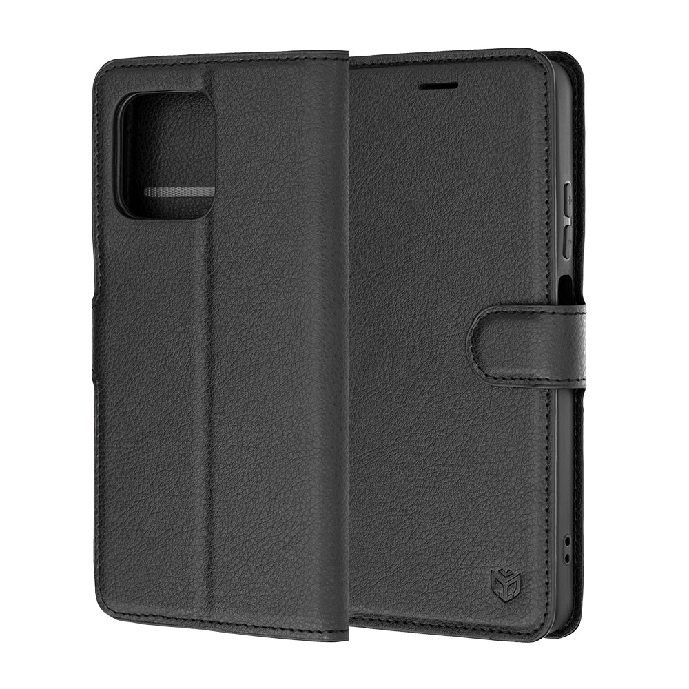 Cover til Motorola Moto G47 / G37 Power / G37, Techsuit, Læder Folio, Sort