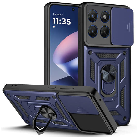 Cover til Motorola Moto G47 / G37, Techsuit, CamShield, Blå