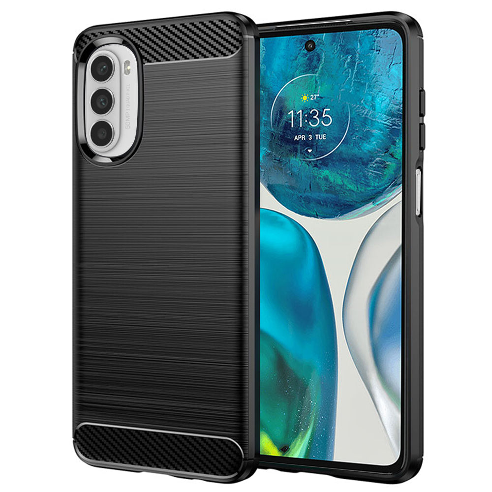 Cover til Motorola Moto G52 / G82, Techsuit, Carbon, Sort