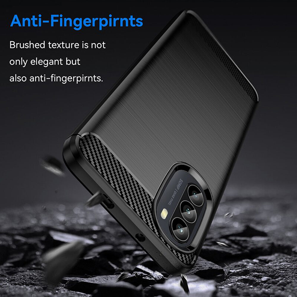 Cover til Motorola Moto G52 / G82, Techsuit, Carbon, Sort