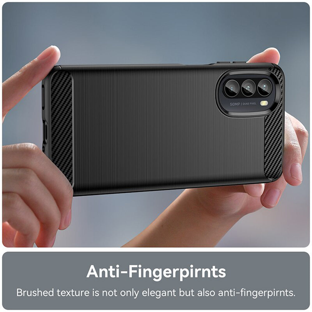 Cover til Motorola Moto G52 / G82, Techsuit, Carbon, Sort