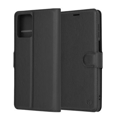 Etui til Motorola Moto G54, Techsuit, Leather Folio, Sort