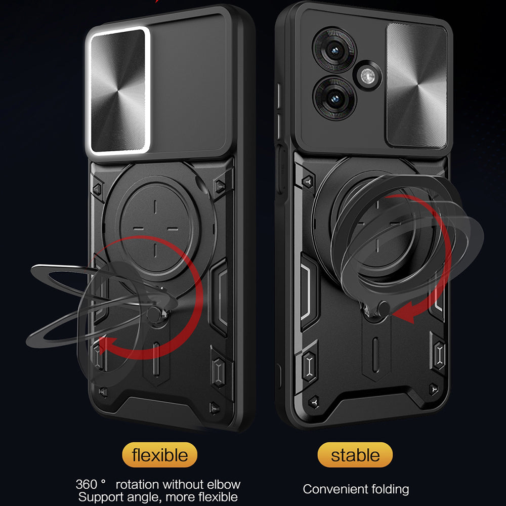 Cover til Motorola Moto G55, Techsuit, CamGuard Pro, Blå