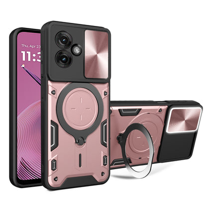 Cover til Motorola Moto G55, Techsuit, CamGuard Pro, Lyserød Guld