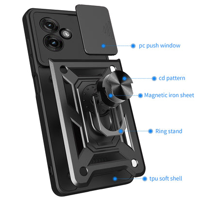 Cover til Motorola Moto G55, Techsuit, CamShield, Sort