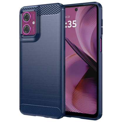 Cover til Motorola Moto G55, Techsuit, Carbon, Blå