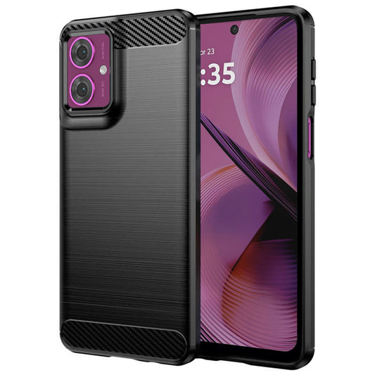 Cover til Motorola Moto G55, Techsuit, Carbon, Sort