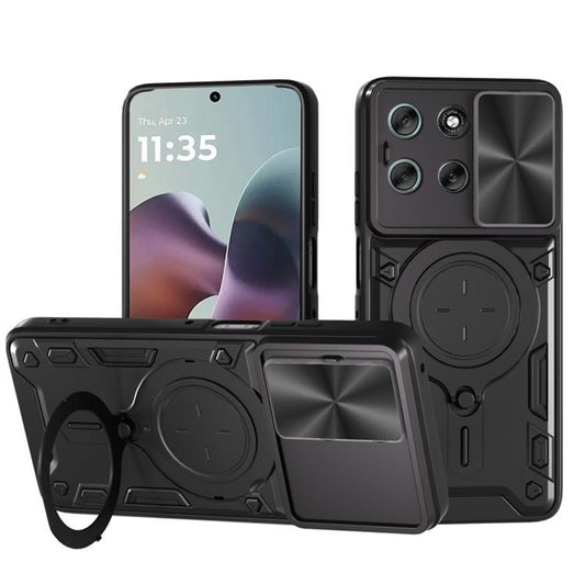 Cover til Motorola Moto G56, Techsuit, CamGuard Pro, Sort
