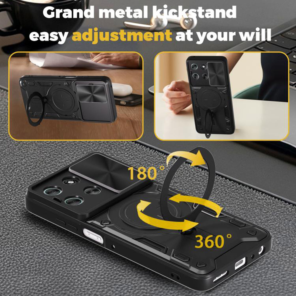 Cover til Motorola Moto G56, Techsuit, CamGuard Pro, Sort