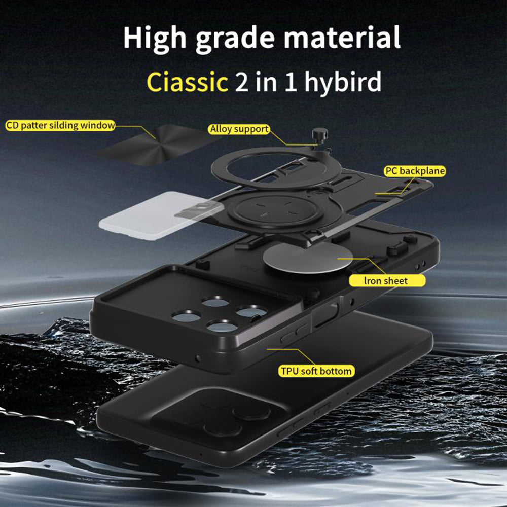 Cover til Motorola Moto G56, Techsuit, CamGuard Pro, Sort
