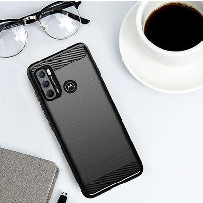 Cover til Motorola Moto G60, Techsuit, Carbon, Sort