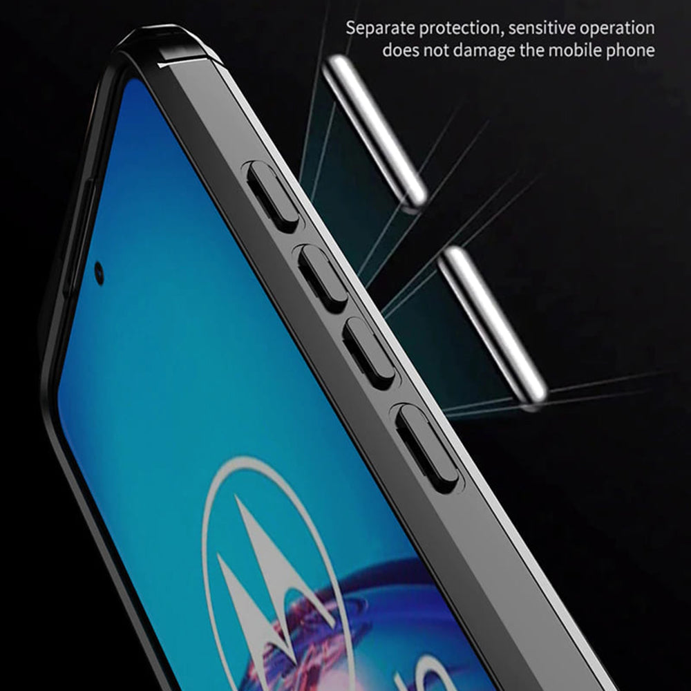 Cover til Motorola Moto G60, Techsuit, Carbon, Sort