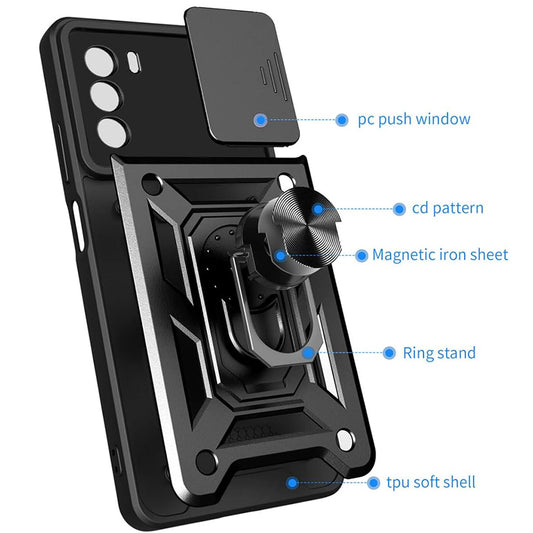 Cover til Motorola Moto G62 5G, Techsuit, CamShield, Sort