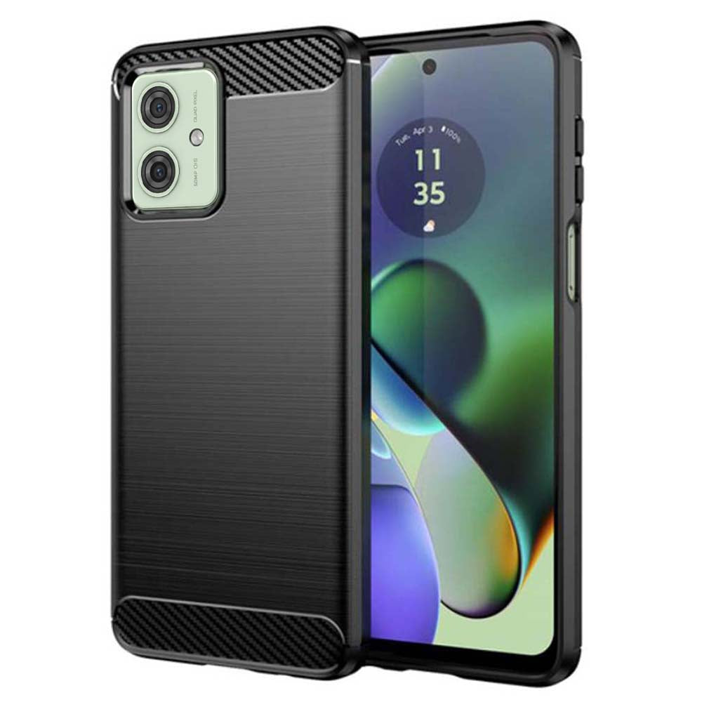 Cover til Motorola Moto G64 / G54 Power Edition / G54, Techsuit, Carbon, Sort