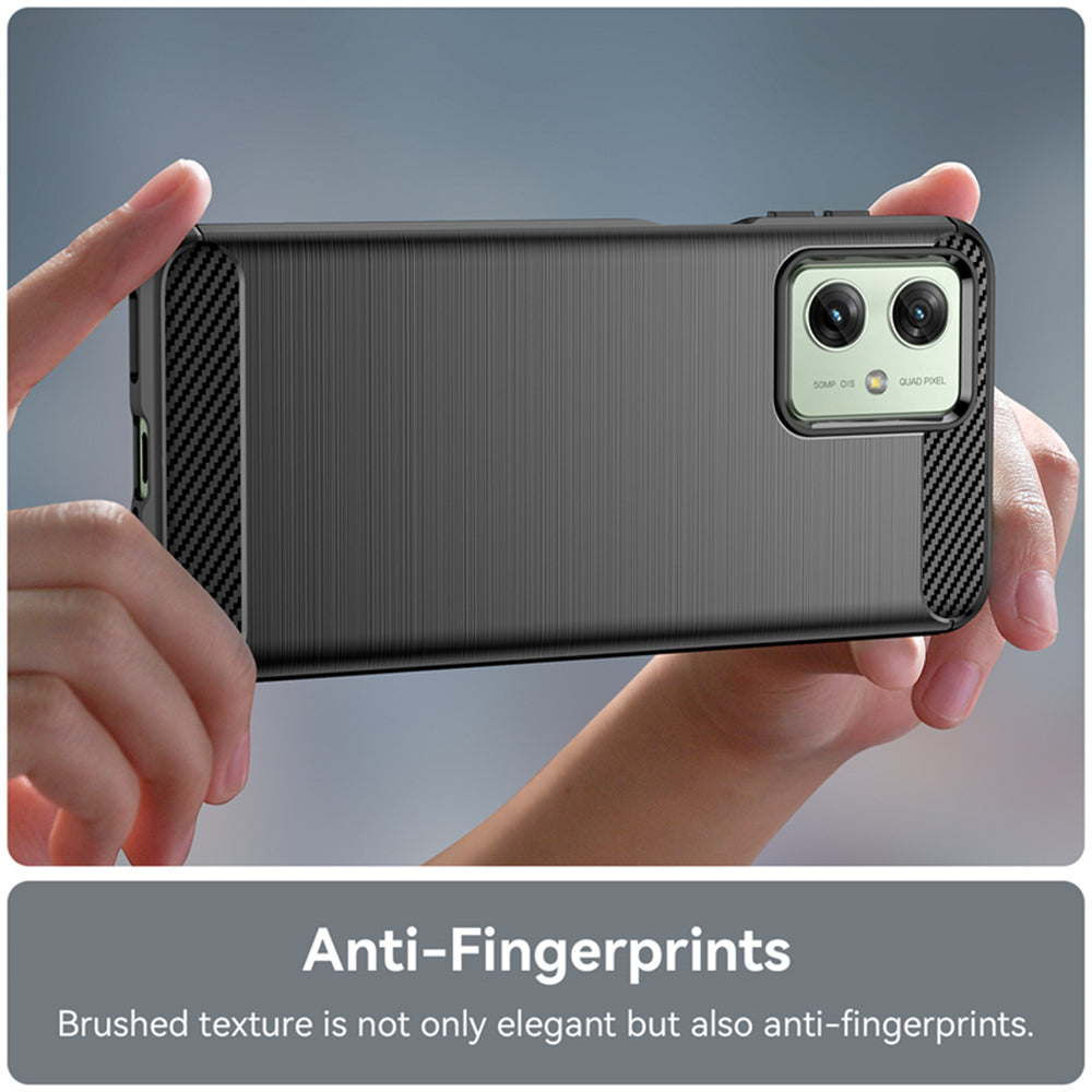 Cover til Motorola Moto G64 / G54 Power Edition / G54, Techsuit, Carbon, Sort