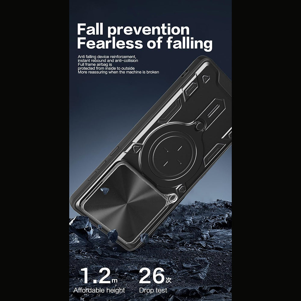 Etui til Motorola Moto G67 Power / G57 Power, Techsuit, CamGuard Pro, Sort