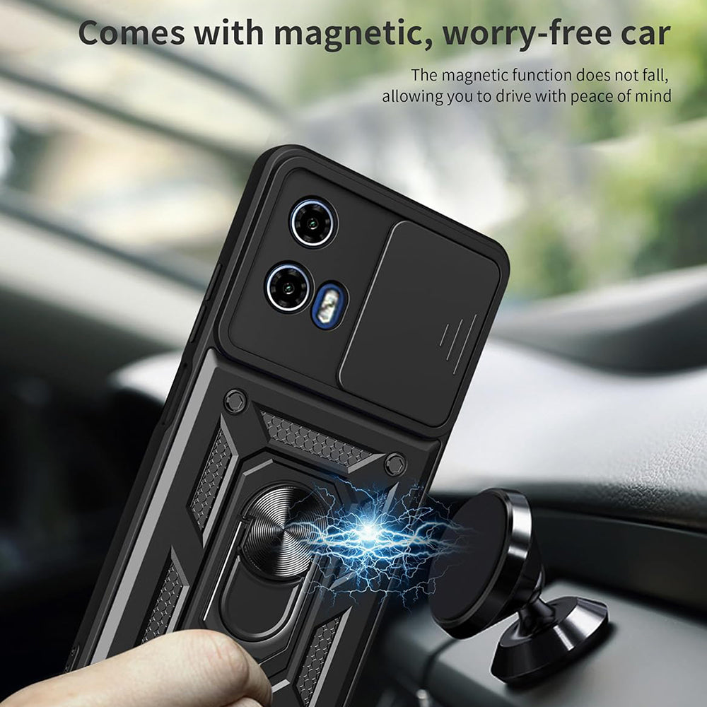 Etui til Motorola Moto G67 Power / G57 Power, Techsuit, CamShield, Sort