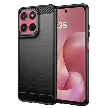 Etui til Motorola Moto G67 Power / G57 Power, Techsuit, Carbon, Sort