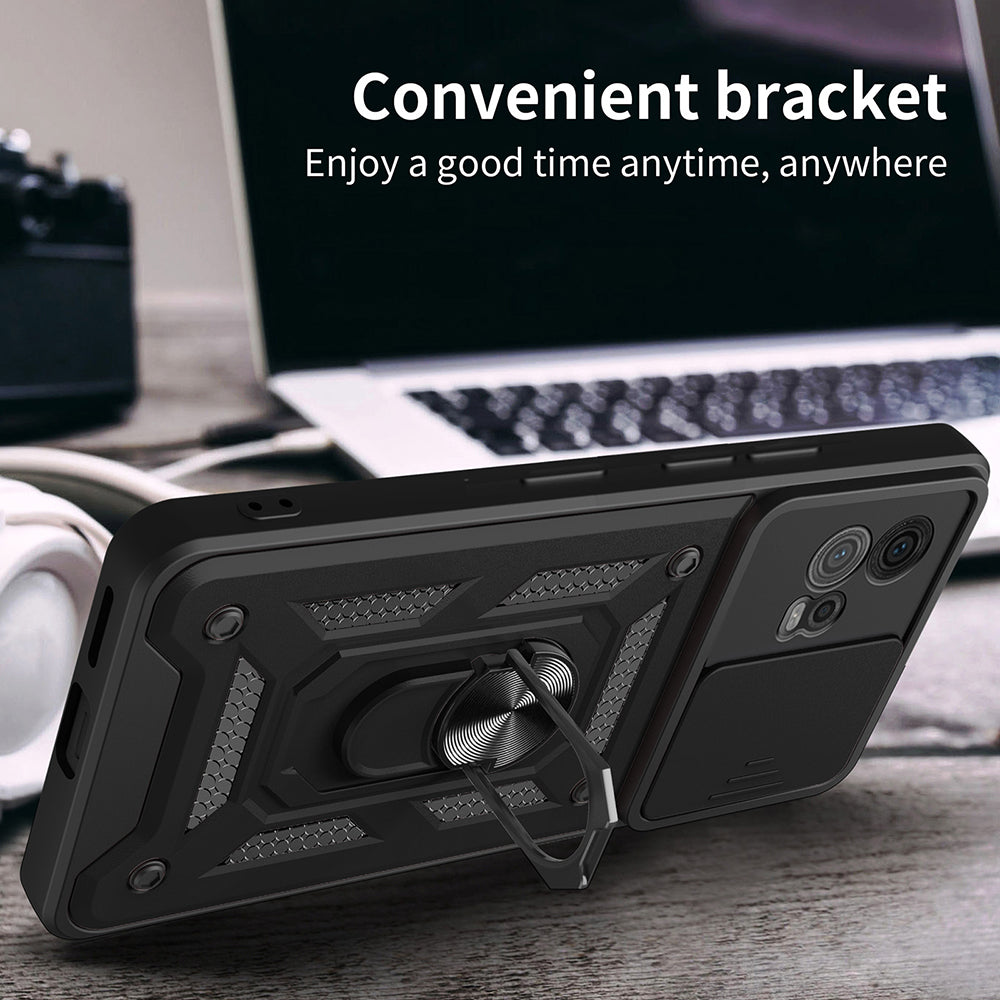 Cover til Motorola Moto G72, Techsuit, CamShield, Sort
