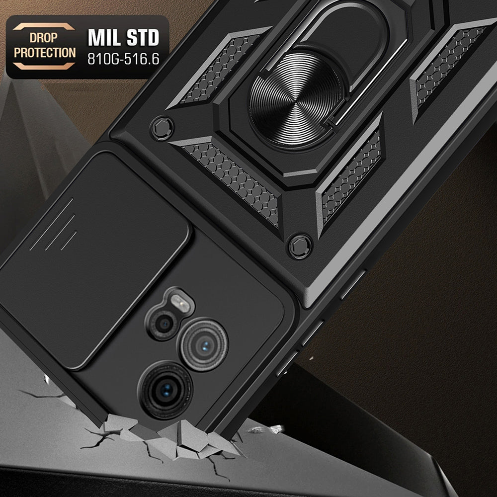Cover til Motorola Moto G72, Techsuit, CamShield, Sort