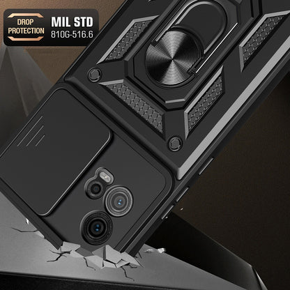 Cover til Motorola Moto G72, Techsuit, CamShield, Sort