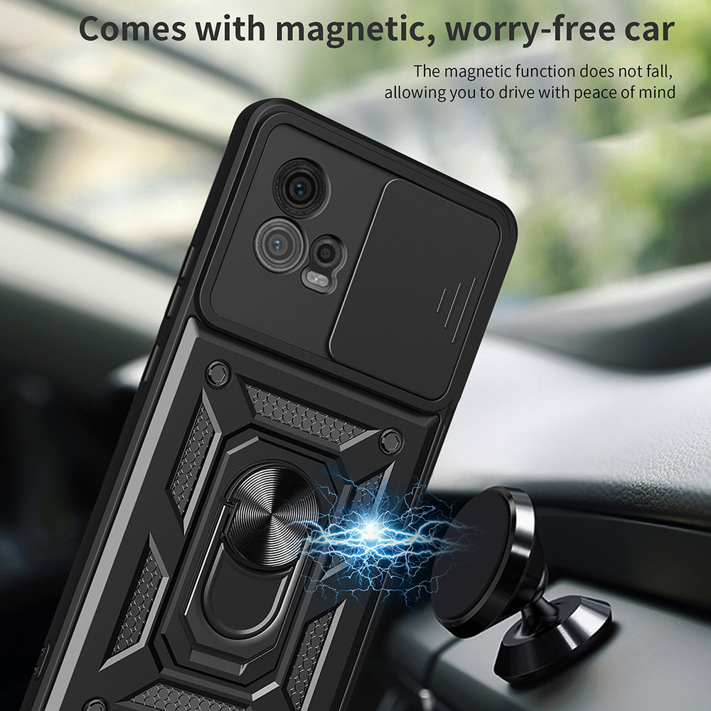 Cover til Motorola Moto G72, Techsuit, CamShield, Sort