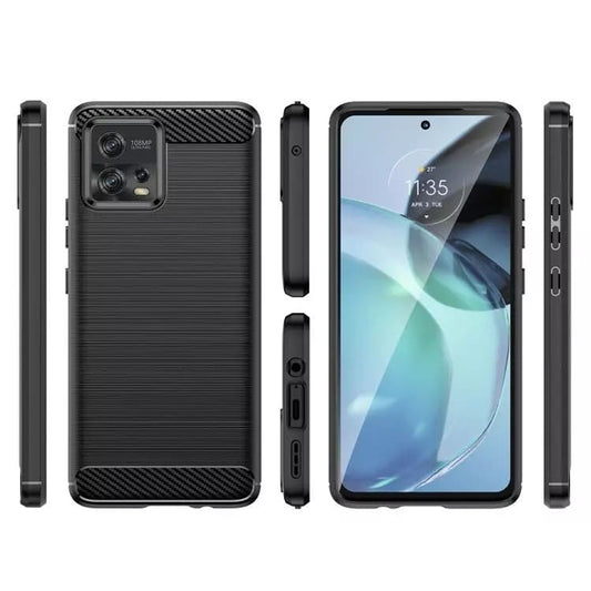 Cover til Motorola Moto G72, Techsuit, Carbon, Sort