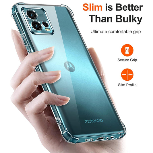 Cover til Motorola Moto G72, Techsuit, Stødabsorberende Klar, Transparent