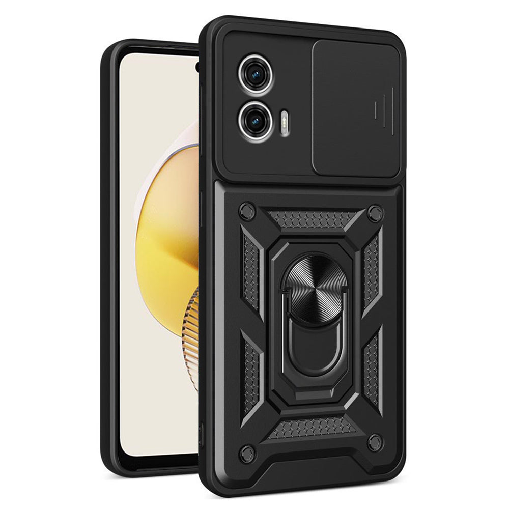 Cover til Motorola Moto G73, Techsuit, CamShield, Sort